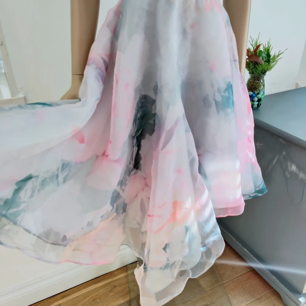 Coast Multi Vinca Printed Overlay Midi Dress Size 6 Wedding £169 - Picture 12 of 16